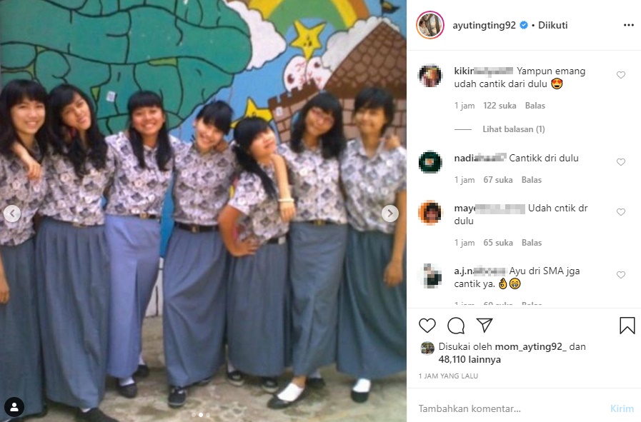 Tanggapi ‘Until Tomorrow Challenge’, Ayu Ting Ting Pajang Foto Berseragam SMA Tak Bikin Pangling