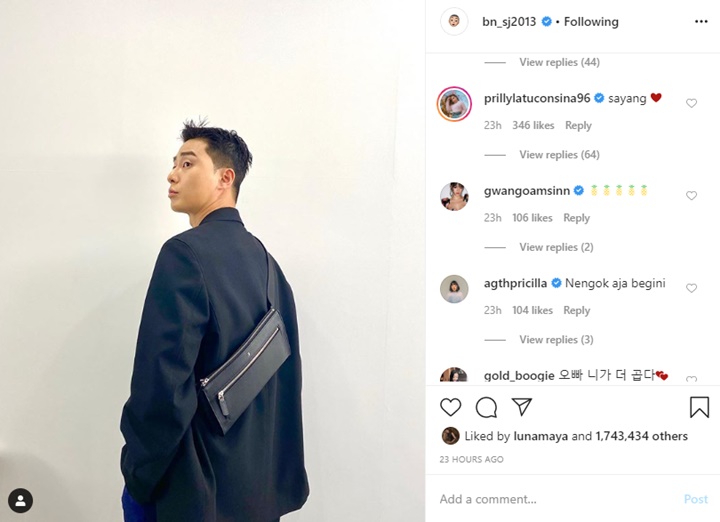 Prilly Latuconsina Kepergok ‘Bucin’ di Postingan Park Seo Joon Bikin Geger