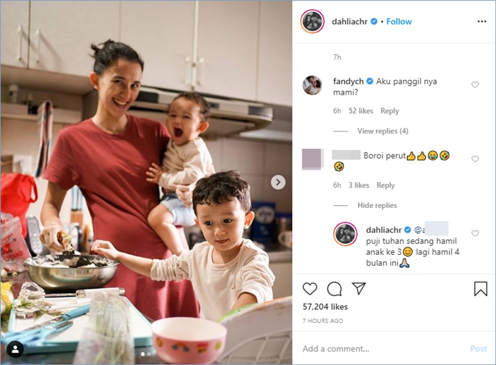 dahlia poland menjawab komentar warganet