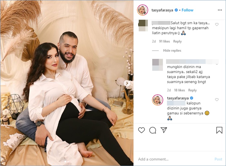 tasya farasya enggan memamerkan perut meski tengah hamil