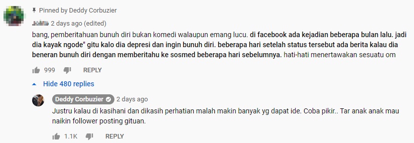Dituding Tertawakan Cuitan Bunuh Diri Seorang Warganet, Deddy Corbuzier Beri Balasan Tegas