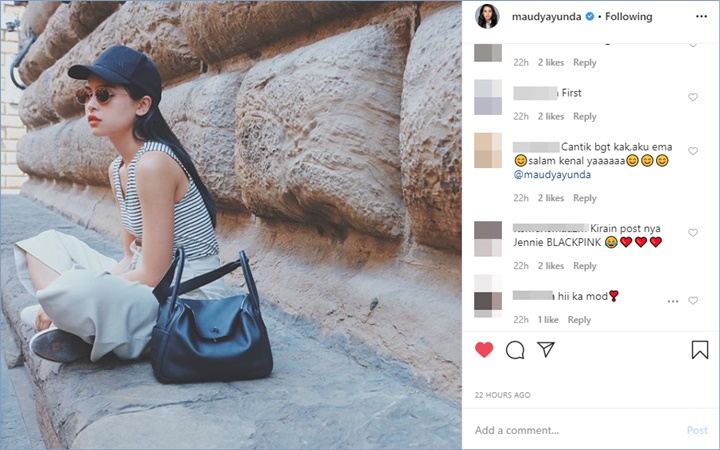 maudy ayunda disebut mirip jennie blackpink