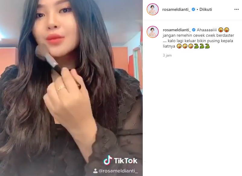 Bikin ‘Brush Challenge’ Sendirian, Lapak IG Rosa Meldianti Diramaikan ‘Jari Pedas’ Warganet