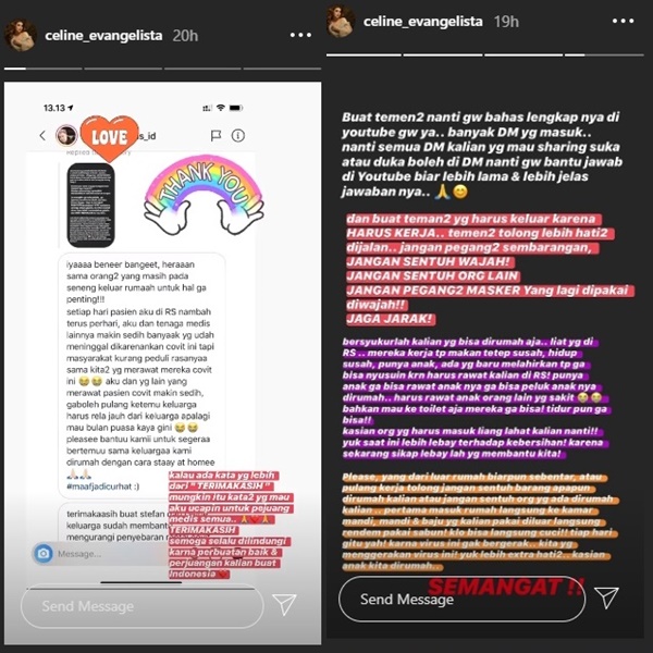 Celine Evangelista ‘Semprot’ Orang yang Masih Keluyuran di Tengah Pandemi Covid-19