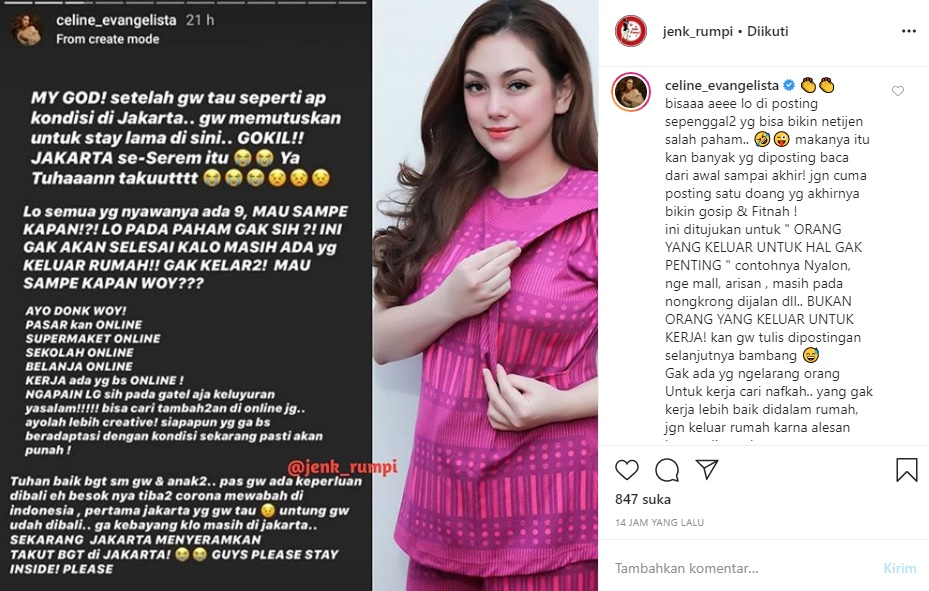 Celine Evangelista ‘Semprot’ Akun Gosip yang Penggal Postingannya Hingga Pancing Kesalahpahaman