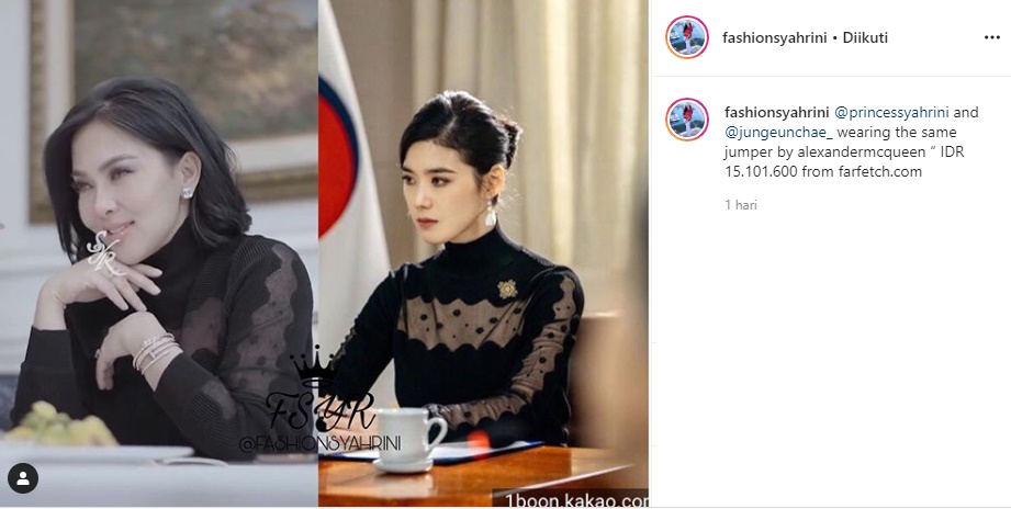 Acap Disebut Pakai Barang KW, Intip Outfit Syahrini yang Kembar Bintang \'The King Eternal Monarch\'