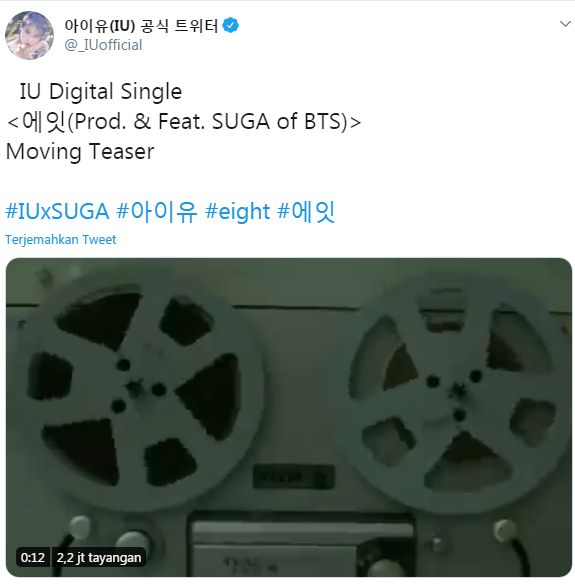 Rilis Teaser Lagu Bareng Suga BTS, Suara Indah IU Makin Bikin Fans Antusias