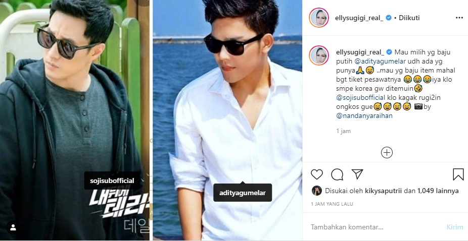 Sandingkan Foto Aditya Gumelar dengan So Ji Sub, Ely Sugigi Dituding Gagal Move On