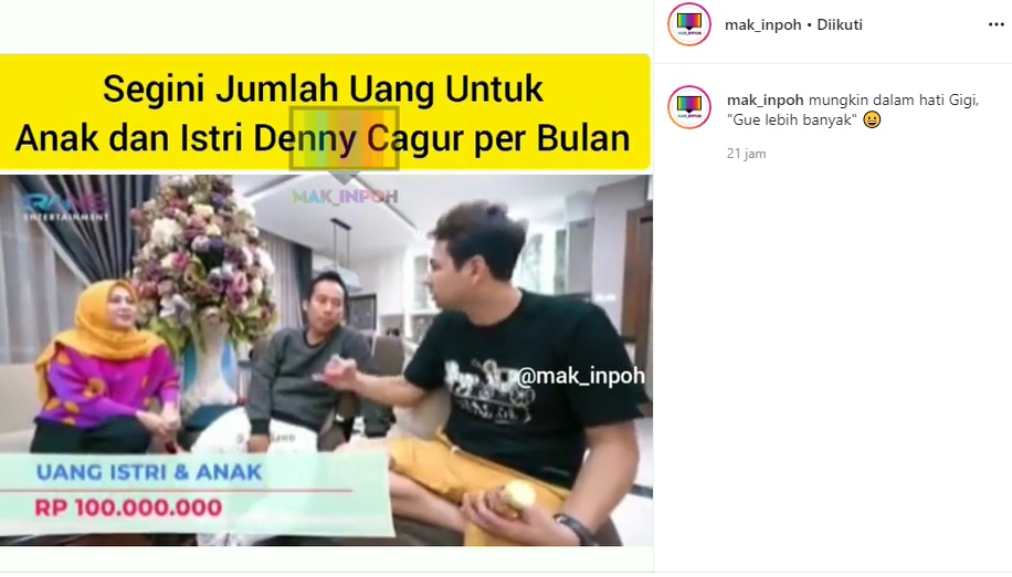 Raffi Ahmad Beber Jatah Bulanan Istri dan Anak Denny Cagur di Atas 100 Juta, Tuai Reaksi Pro-Kontra
