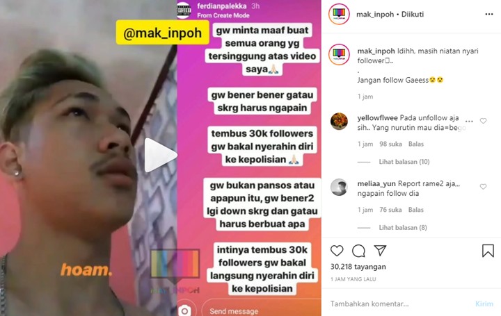 YouTuber Ferdian Paleka Janji Serahkan Diri Ke Polisi Dengan \'Imbalan\', Tudingan Pansos Benar Adanya?