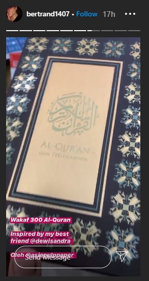 Tak Cuma Wakafkan 300 Alquran, Dewi Sandra Beber Kebaikan Lain Bertrand Antolin Bikin Tambah Salut