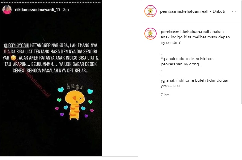 Nikita Mirzani Komentari Penangkapan Roy Kiyoshi Karena Dugaan Narkoba, Begini Katanya