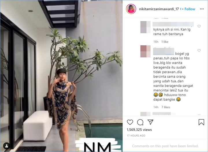 nikita mirzani disebut menyindir syahrini atas video panas