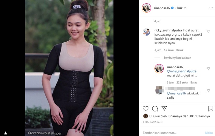 Rina Nose \'Sembur\' Ceramah Julid di Potret Seksi Ini