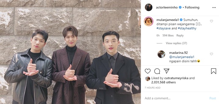 Mulan Jameela Nimbrung di Postingan Lee Min Ho, Tudingan Pelakor Dilayangkan Netizen Tanah Air