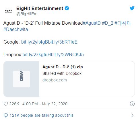 Suga BTS Beri Kejutan Mixtape ‘D-2’ dan MV ‘Daechwita’ Hingga Kuasai Trending Topik Dunia