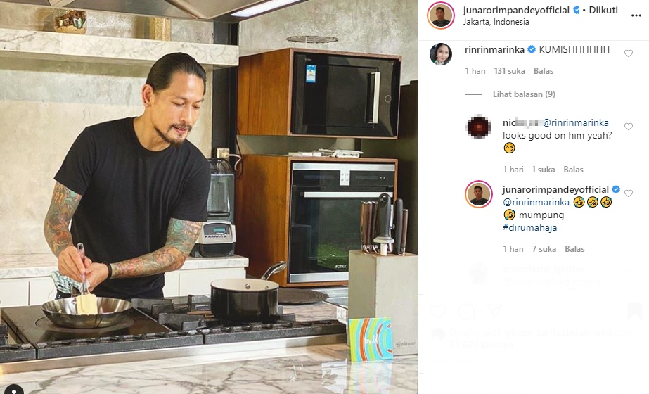 Chef Juna Masak di Dapur Mewah, Kumis Tipis Justru Bikin Salfok Chef Marinka?