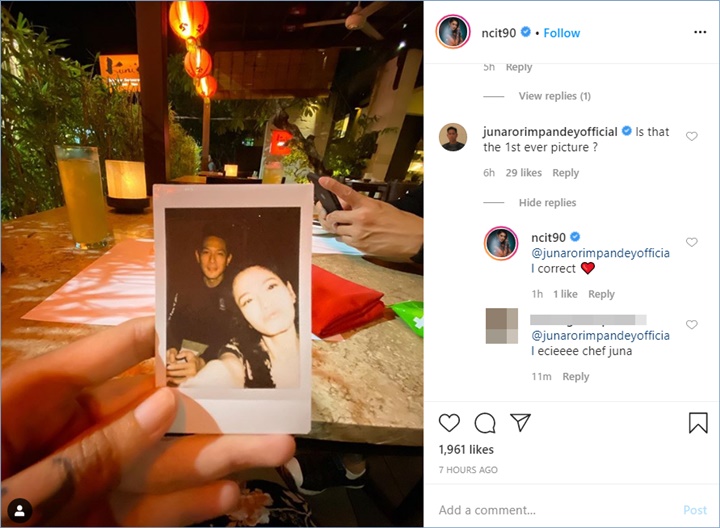 citra anidya membagikan potret bersama chef juna