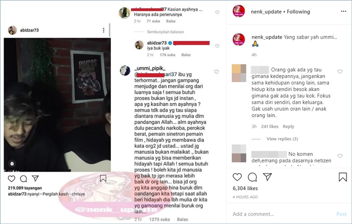 ummi pipik murka dengan komentar warganet