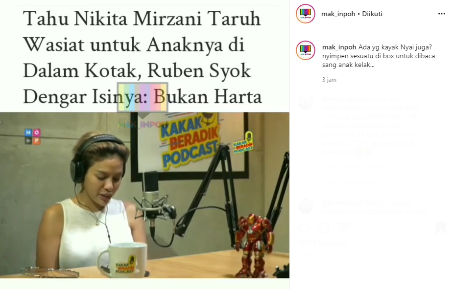 Nikita Mirzani Simpan Wasiat untuk Anak di dalam Kotak, Isinya Tak Disangka-sangka
