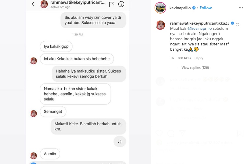 Terjawab, Ini Alasan Kekeyi Menolak Dipanggil ‘Sis’ oleh Kevin Aprilio