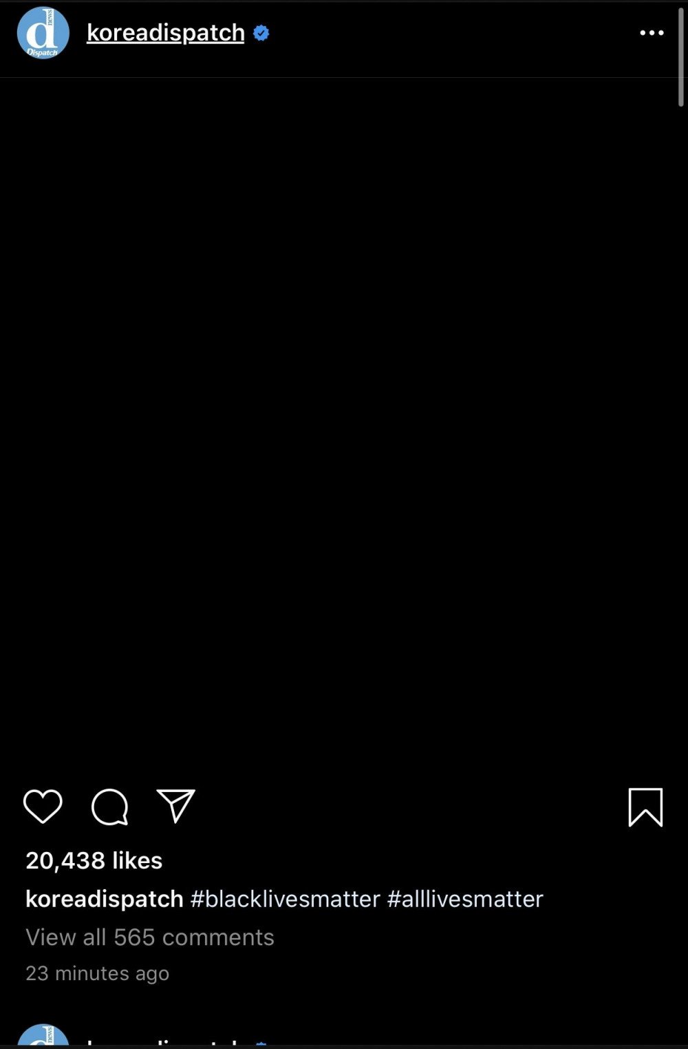 Tulis Tagar #AllLiveMatter di IG, Dispatch Disebut Bakal Kemakan Ulahnya Sendiri