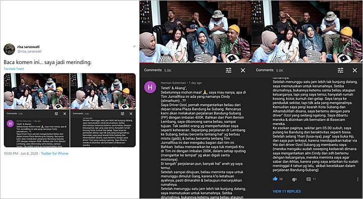 Merinding, Risa Saraswati Baca Curhatan Tukang Ojol yang Ngaku Dapat Penumpang Gaib Tim Jurnalrisa
