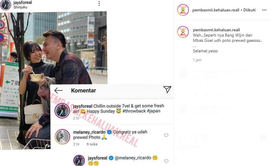 Wijaya Saputra Kenang Foto Romantis Bareng Gisella Anastasia di Jepang, Komentar Artis Ini Disorot