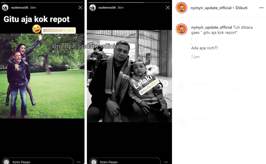 Unggah Foto Romantis dengan Krisdayanti, Raul Lemos: Gitu Aja Repot