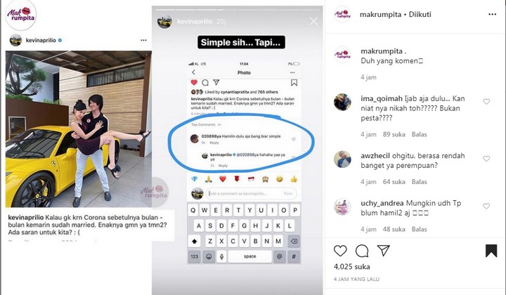 Nikah Ditunda Akibat Covid-19, Kevin Aprilio Minta Saran Malah Direspon Ngawur Netizen