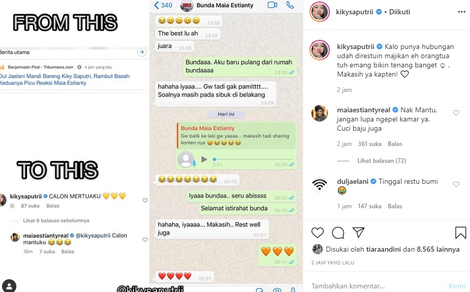 Panggil Kiky Saputri ‘Nak Mantu’, Celetukan Maia Estianty Ini Malah Bikin Netter Ngakak Maksimal