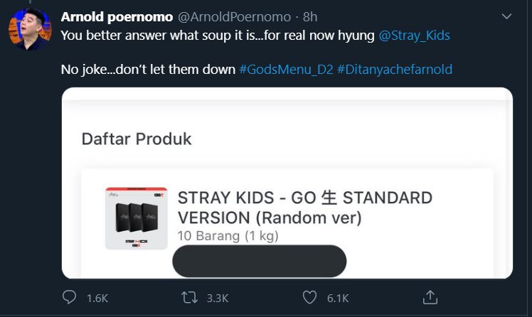 chef arnold poernomo membeli 10 album stray kids