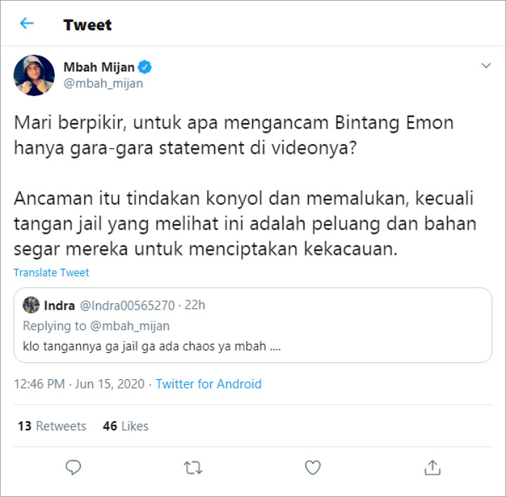 Mbah Mijan Ungkap Ada Sesuatu yang Ganjil dengan Kasus Bintang Emon, Singgung Soal Tangan Jahil