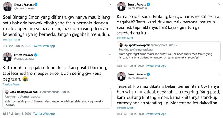 Heboh Bintang Emon Difitnah Pakai Narkoba, Ernest Prakasa Beber Kemungkinan Pelakunya
