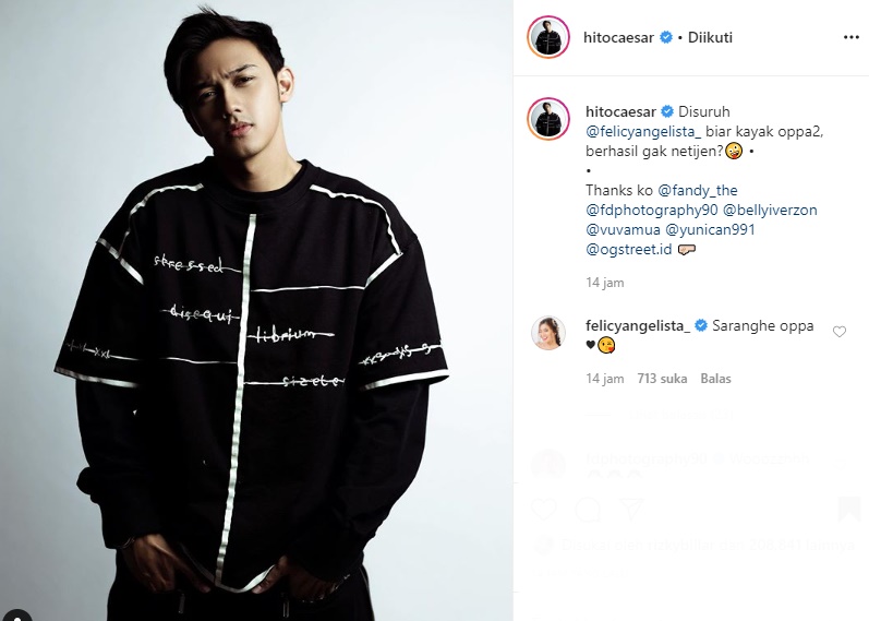 Felicya Angelista Arahkan Pemotretan Caesar Hito Ala Oppa Korea, Berhasil?