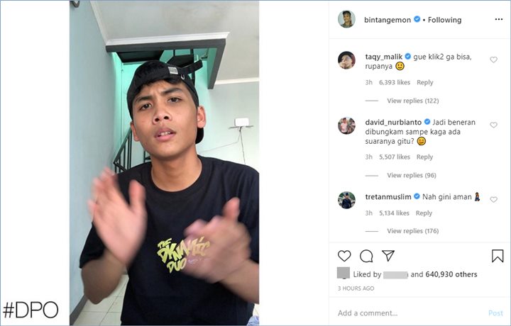 bintang emon membagikan potret baru yang dikira video oleh warganet