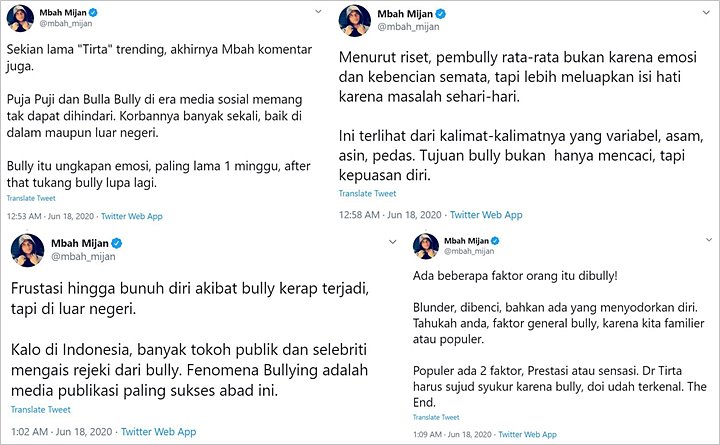 dr Tirta Sibuk Bahas Cyber Bullying, Mbah Mijan Mendadak Sebut Bully Jadi Sumber Rezeki Tokoh Publik
