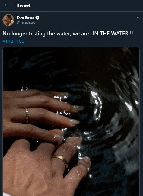 tara basro mengumumkan pernikahannya melalui unggahan di twitter paribadinya