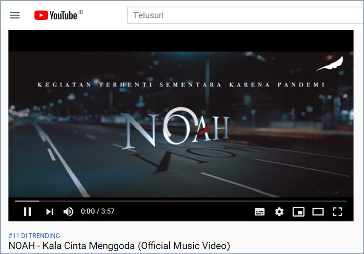 noah menyanyikan ulang salah satu lagu populer milik mendiang chrisye sontak langsung dibanjiri dengan pujian dari warganet