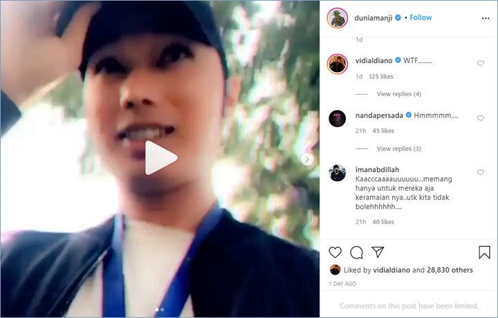 para selebriti mengomentari unggahan anji