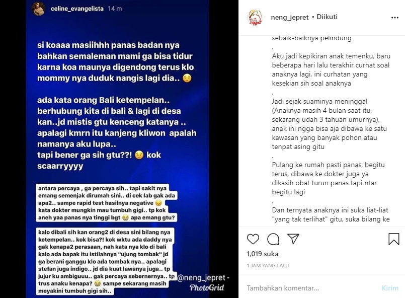 Anak Celine Evangelista Panas Tinggi Disebut Ketempelan Tapi Sembuh Setiap Ada Stefan William