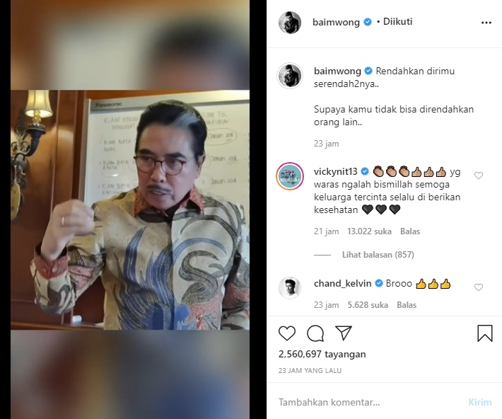 Baim Wong ‘Diserang’ Bertubi-tubi, Dukungan Vicky Nitinegoro untuk Suami Paula Verhoeven Jadi Sorotan