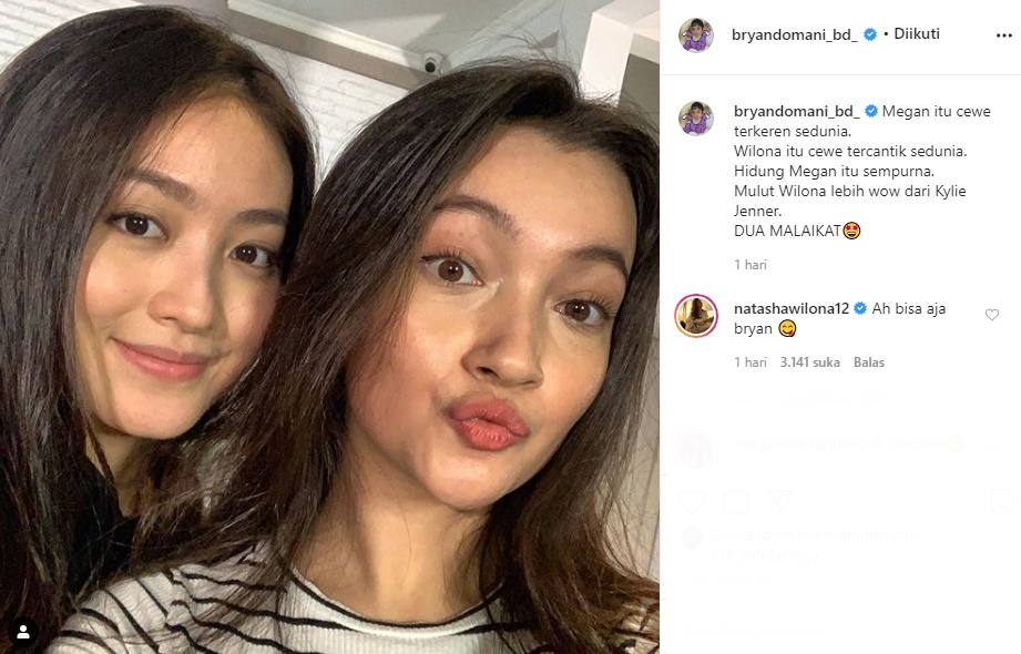 Bryan Domani Pancing Kecurigaan Fans Usai Puji Natasha Wilona Wanita Tercantik di Dunia