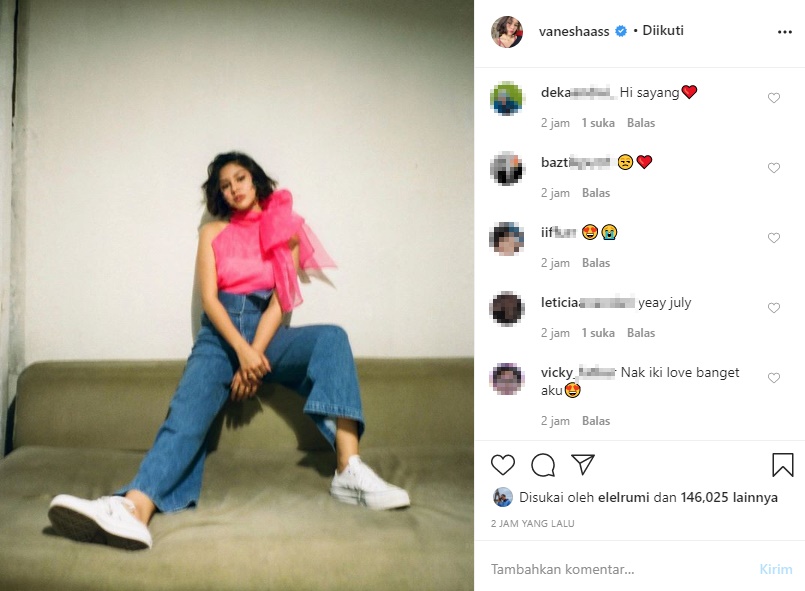 Dapat Like dari El Rumi, Foto Blur Vanesha Prescilla Tetap Bikin Kaum Adam ‘Klepek-klepek’