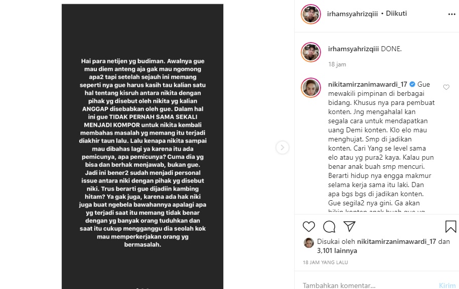 Ikutan ‘Diserang’ Hingga Dituduh Jadi Kompor, Karyawan Nikita Mirzani Akhirnya Buka Suara