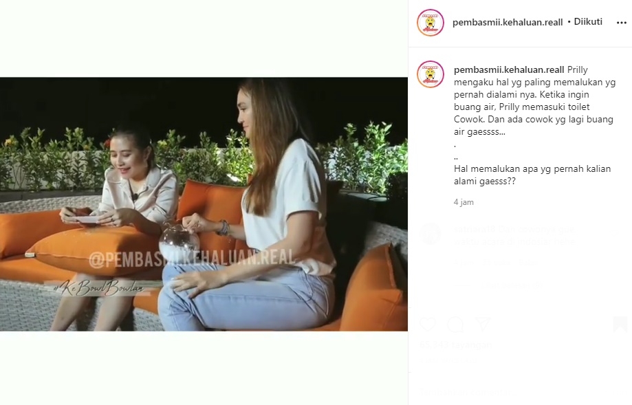 Salah Masuk Toilet Cowok Jadi Hal Paling Memalukan Prilly Latuconsina, Sampai Teriak Histeris