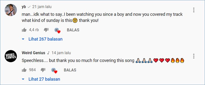 reza arap mengucapkan terima kasih kepada sungha jung karena telah mengaransemen \'Lathi\'