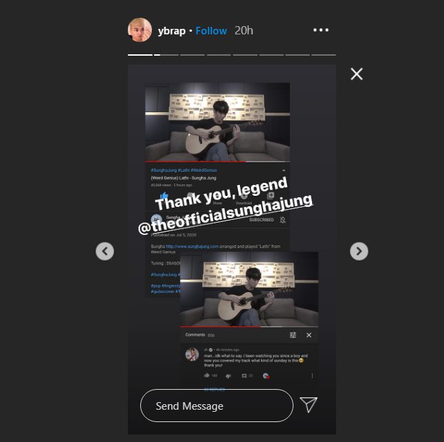 reza arap memberikan pujian kepada sungha jung