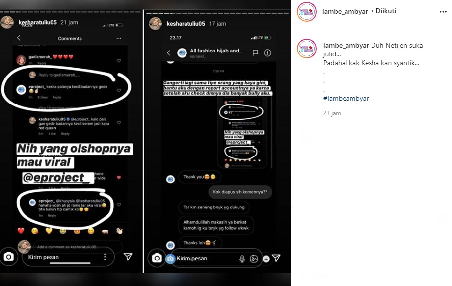 Kesha Ratuliu Pinta Bantuan Report Akun yang Sering Kirim DM Jahat