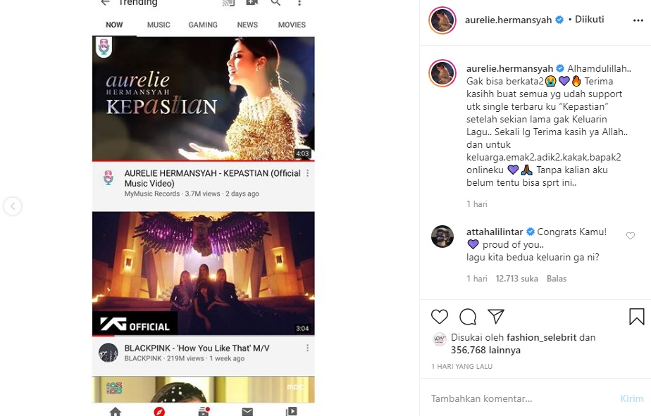 Aurel Hermansyah Geser Posisi Trending BLACKPINK, Ade Govinda Beber Pesan di Balik Lagu \'Kepastian\'